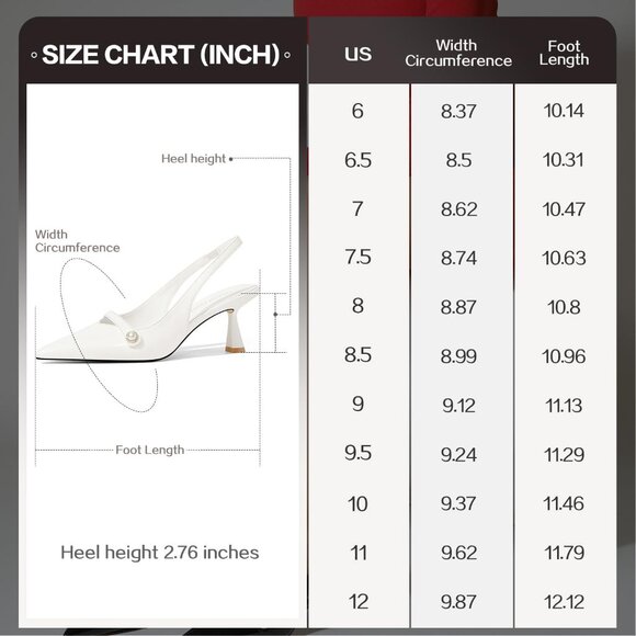 Ronilurn Women Glitter White Kitten Closed Pointed Toe Slingback Low Heel Pumps - Picture 9 of 9